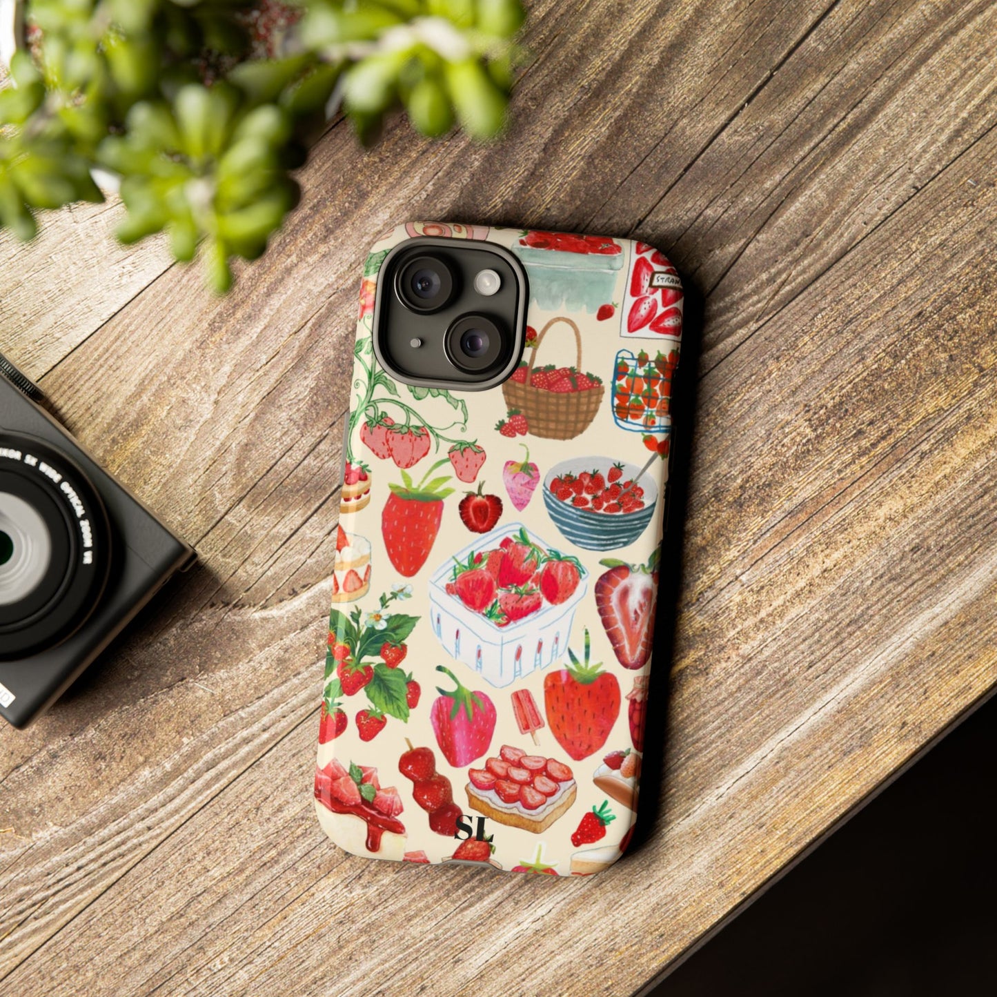Strawberry Collage iPhone Case