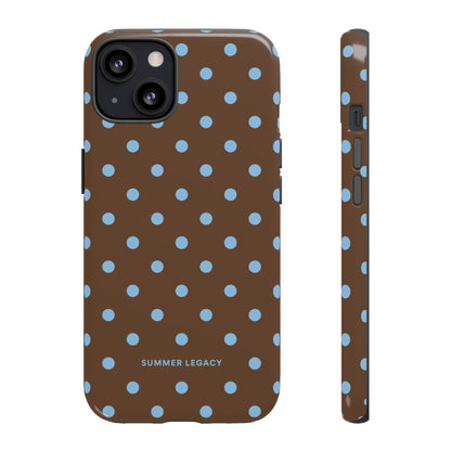 Mocha Polka Dot iPhone Case