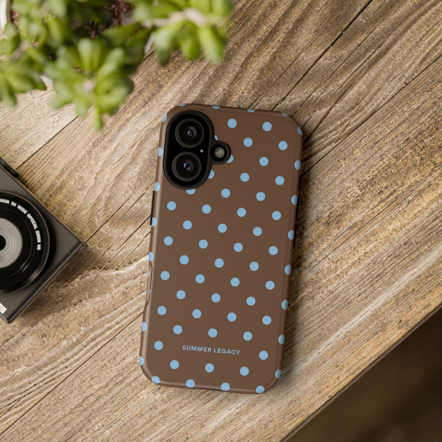 Mocha Polka Dot iPhone Case