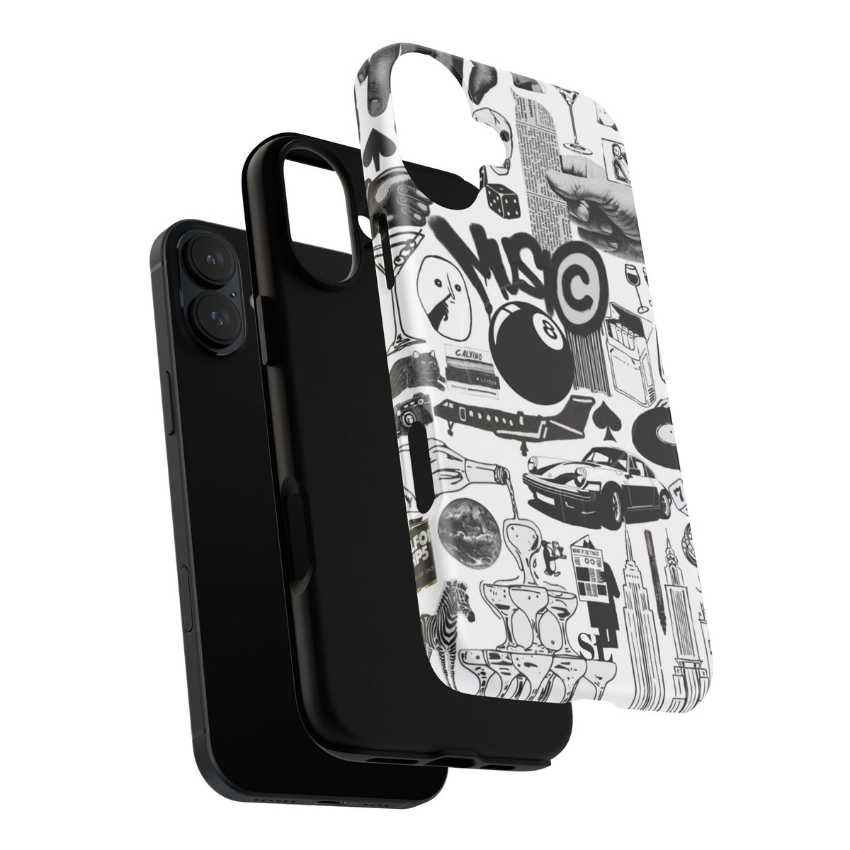 Black and White MagSafe Case