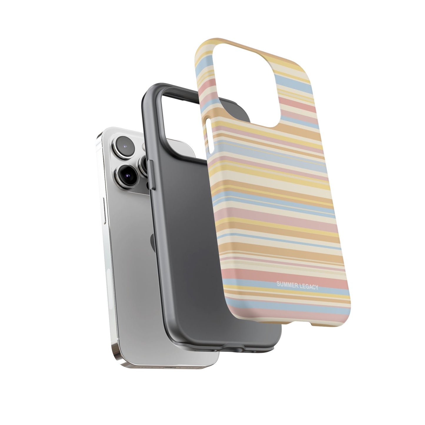 Lychee Multi-stripe iPhone Case
