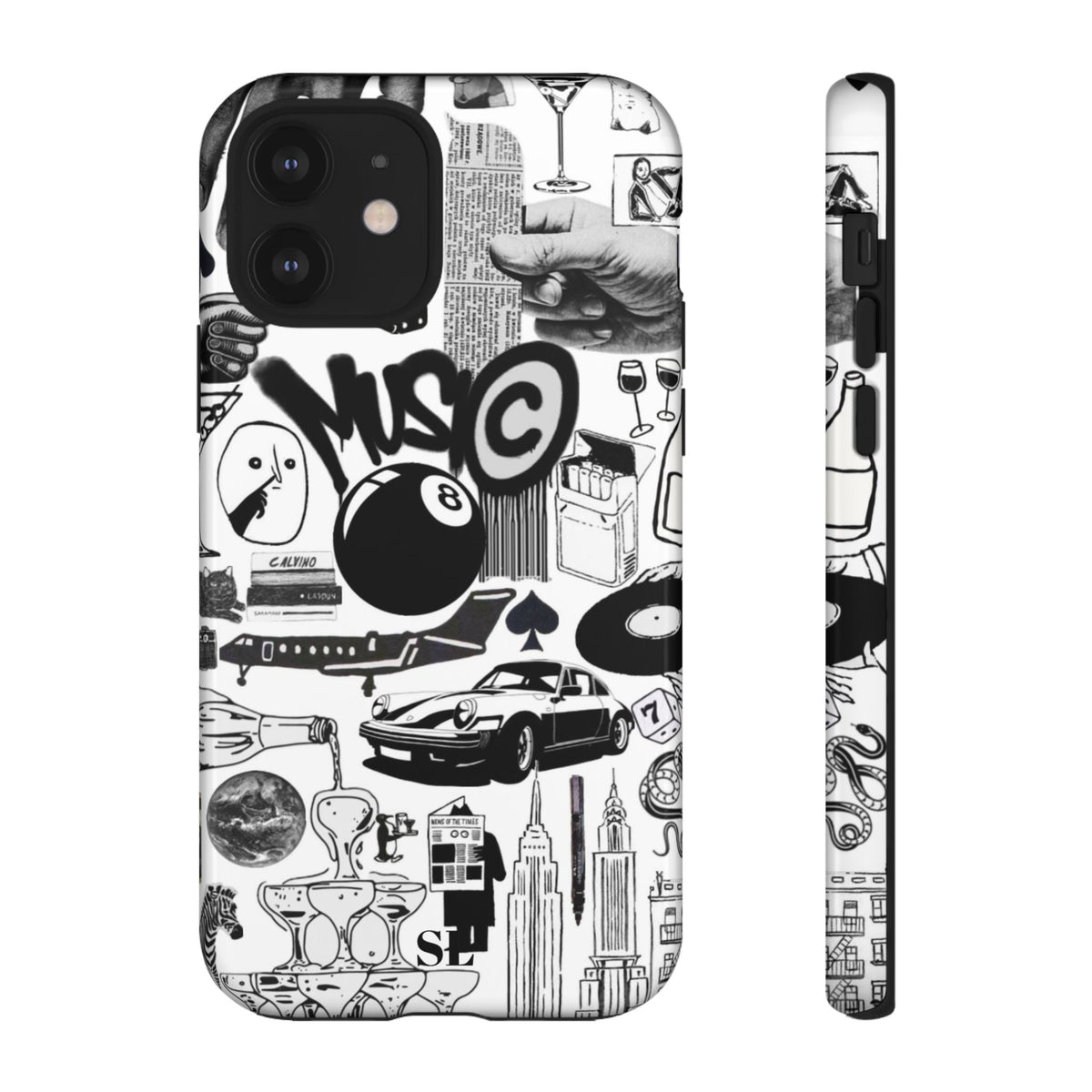 Black and White iPhone Case