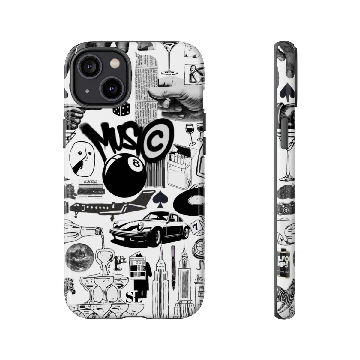 Black and White iPhone Case