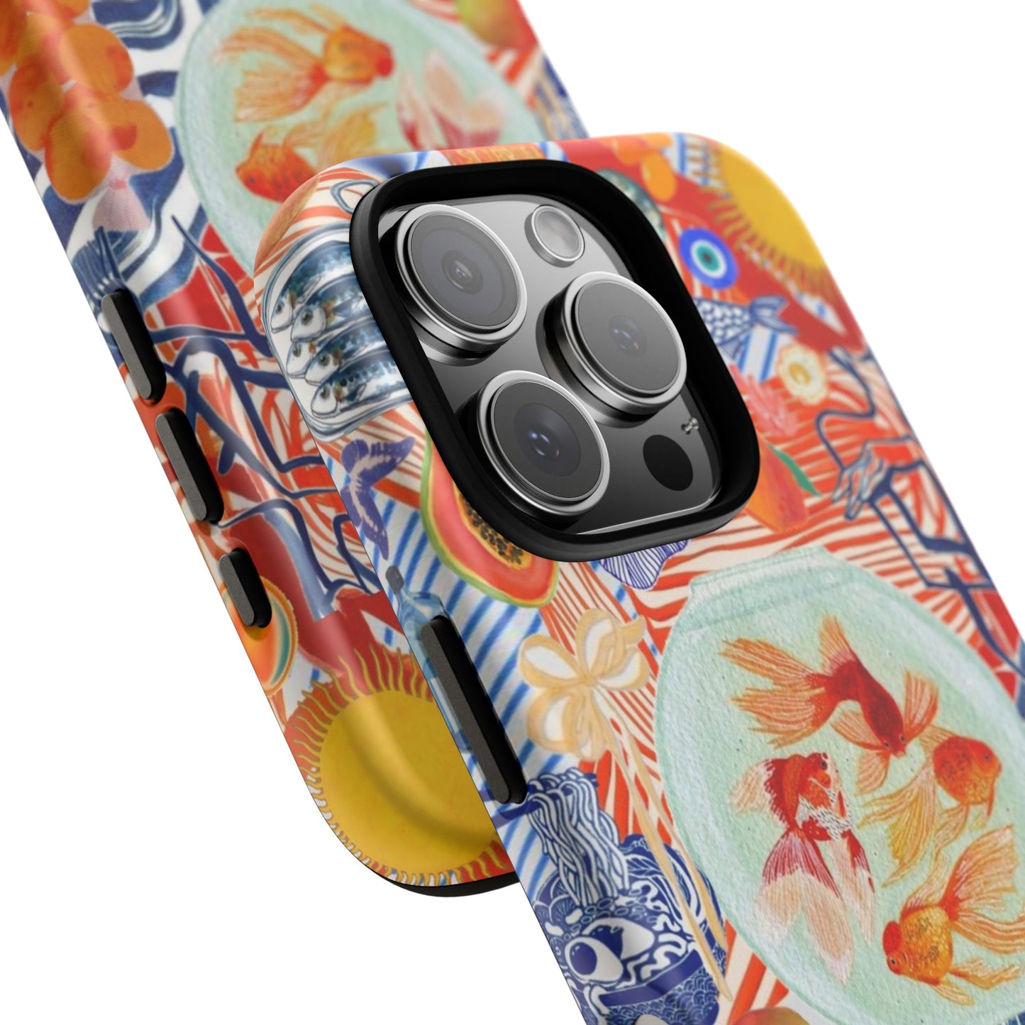 Navy Goldfish Bowl iPhone Case