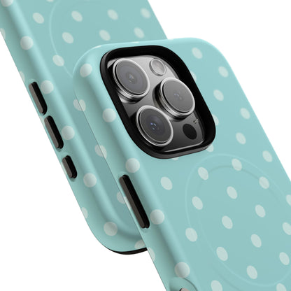 Teal Polka Dot MagSafe Case