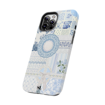 Blue Meadow Patchwork iPhone Case