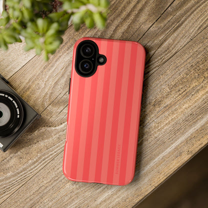 Coral Stripe iPhone Case