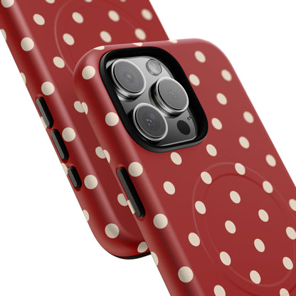 Crimson Polka Dot MagSafe Case