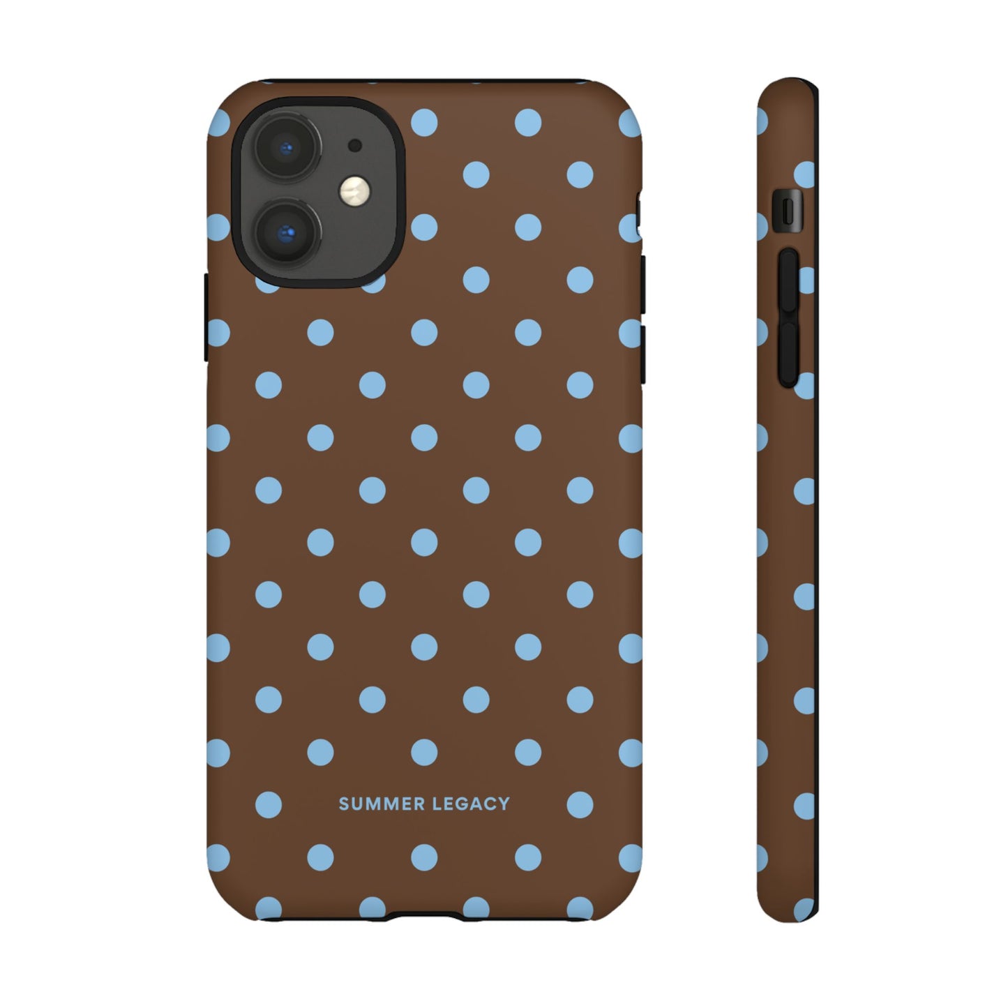 Mocha Polka Dot iPhone Case