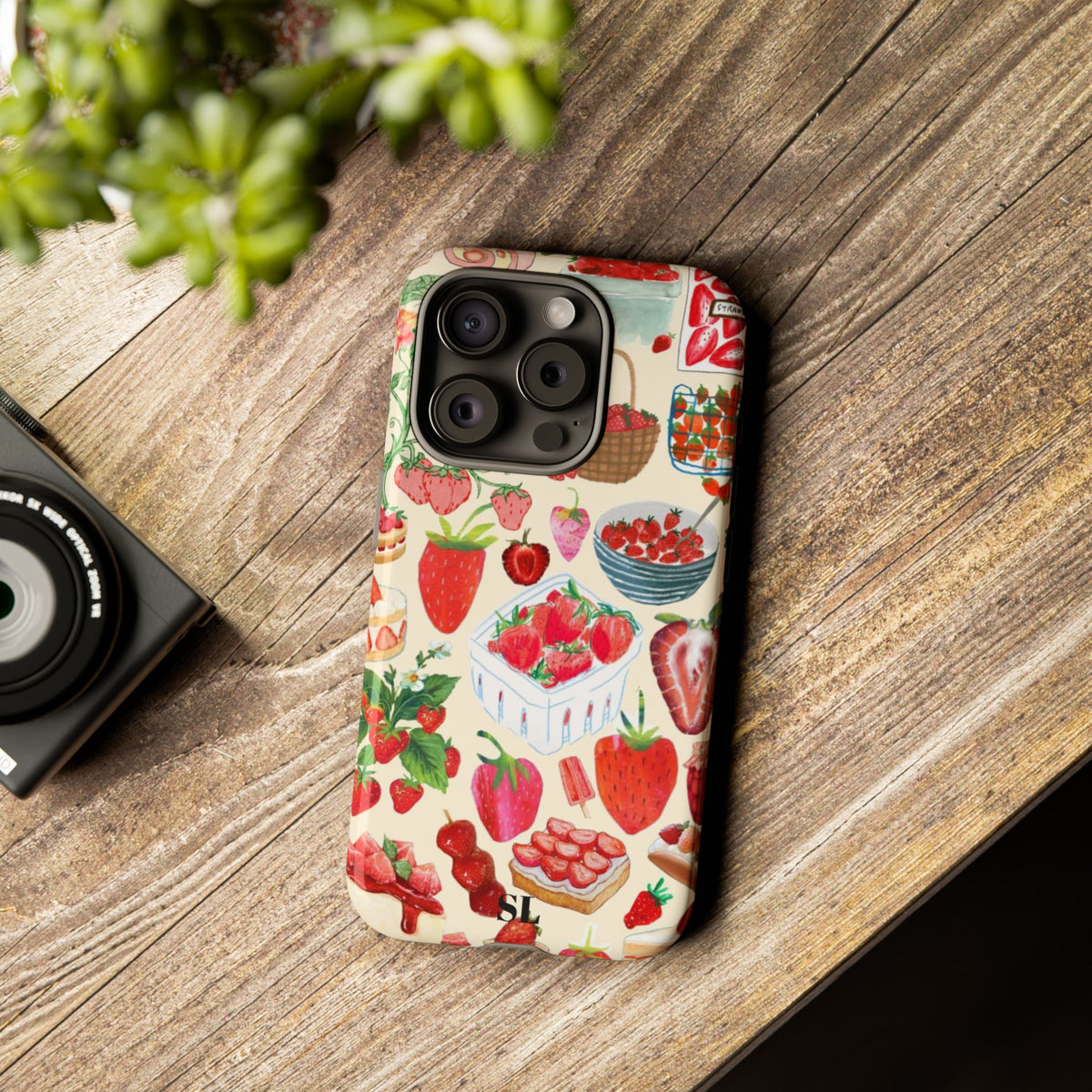 Strawberry Collage iPhone Case