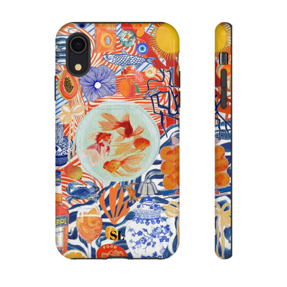 Navy Goldfish Bowl iPhone Case