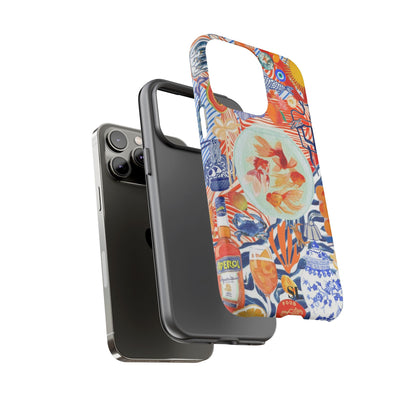 Navy Goldfish Bowl iPhone Case