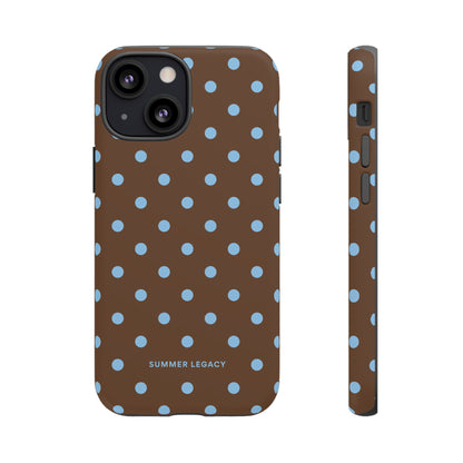 Mocha Polka Dot iPhone Case