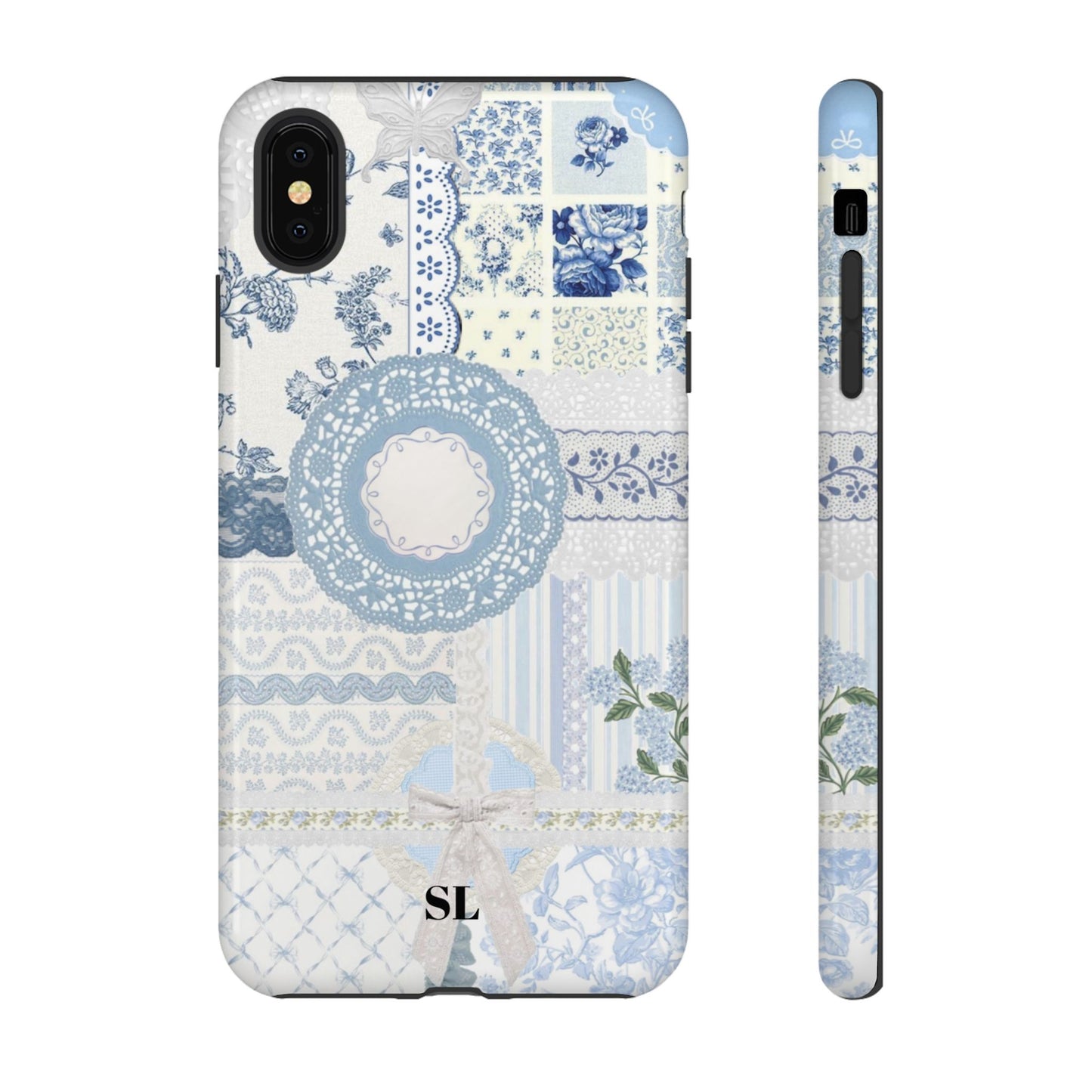 Blue Meadow Patchwork iPhone Case