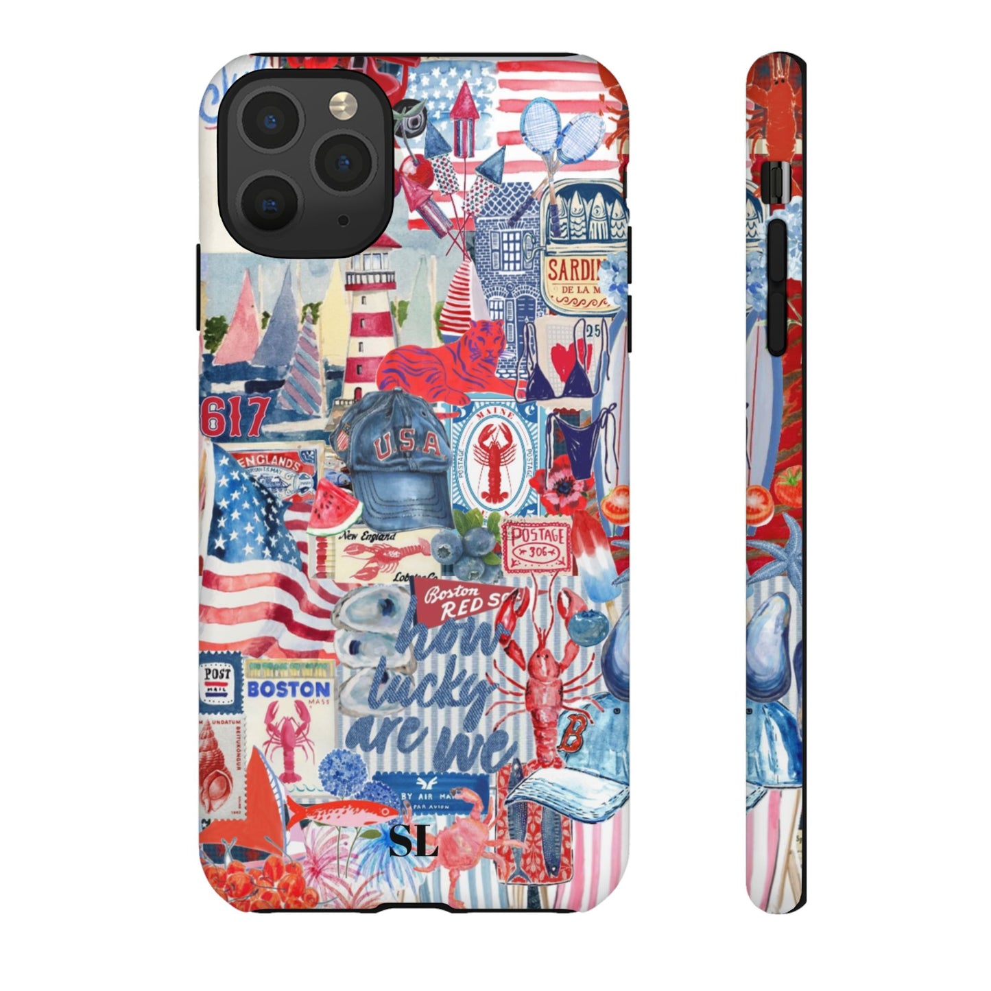 Red, White & Blue iPhone Case