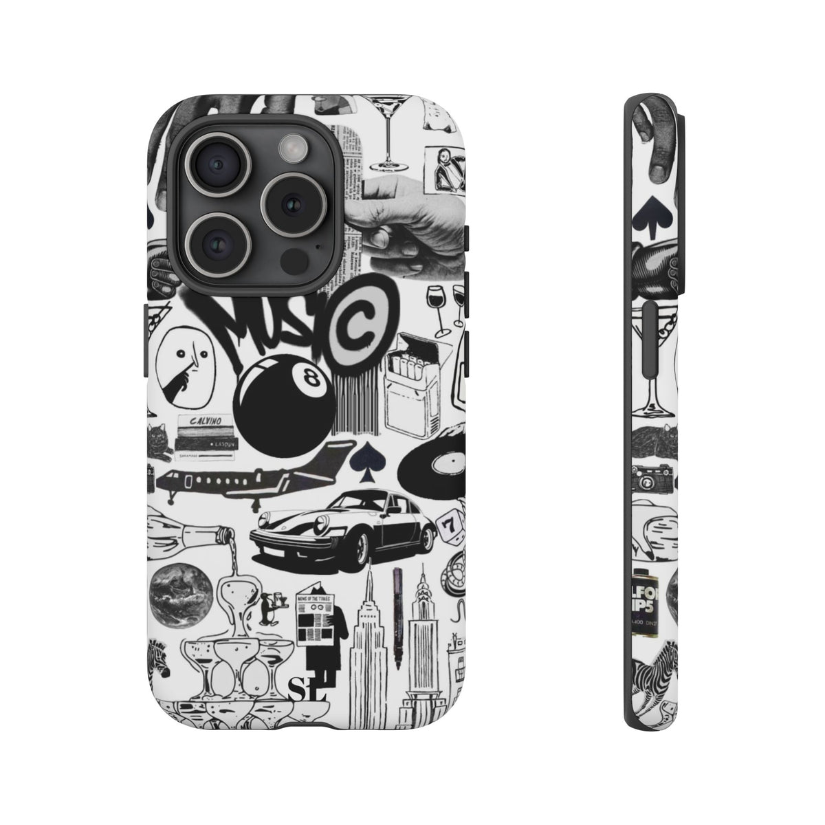 Black and White iPhone Case