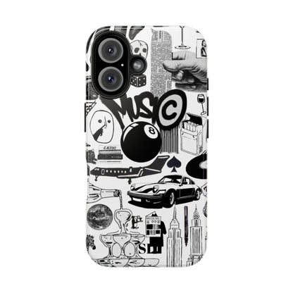 Black and White Collage iPhone Case