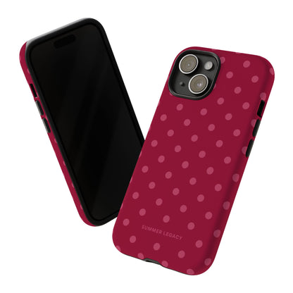 Berry Polka Dot iPhone Case