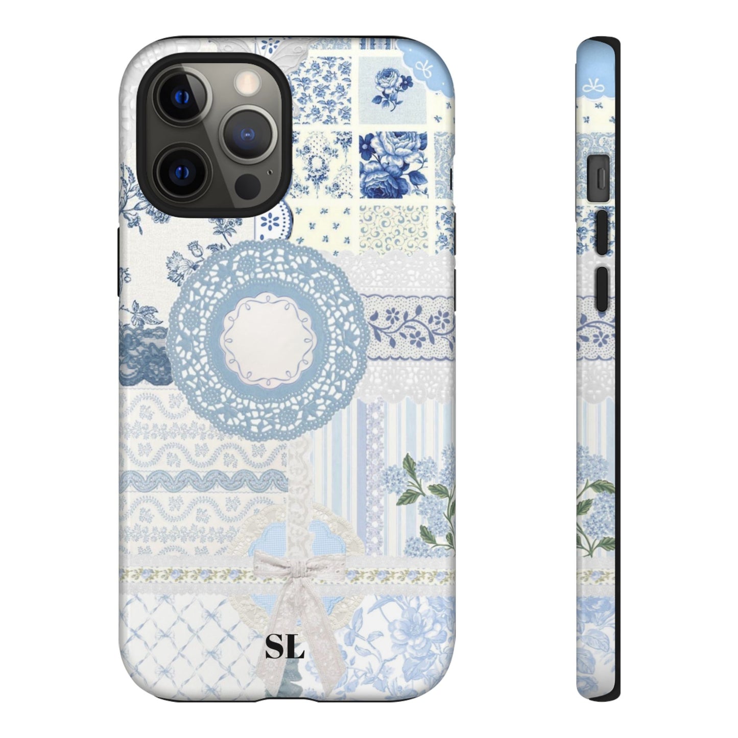 Blue Meadow Patchwork iPhone Case