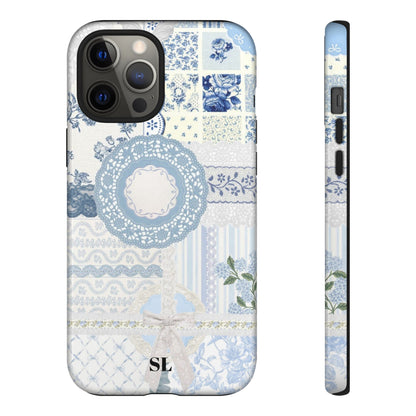 Blue Meadow Patchwork iPhone Case
