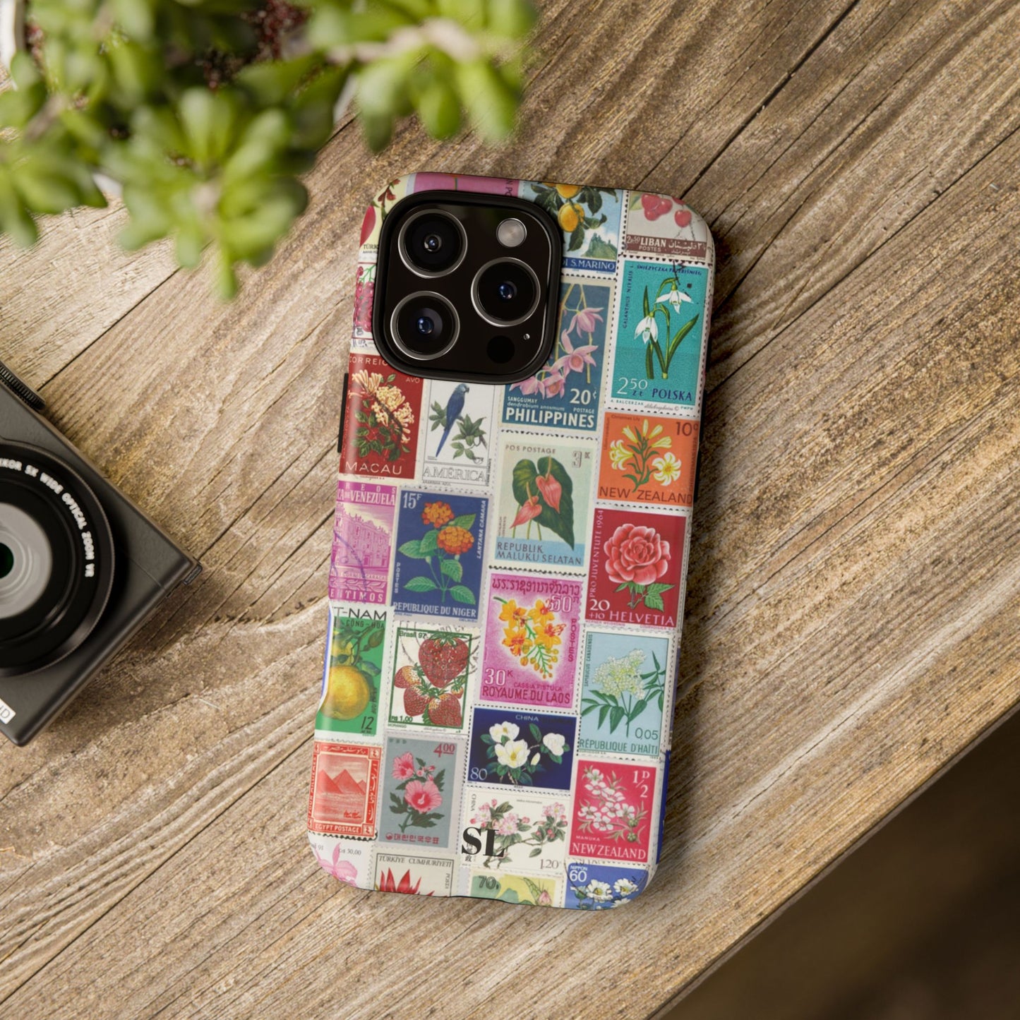 Postcard Stamps iPhone Case