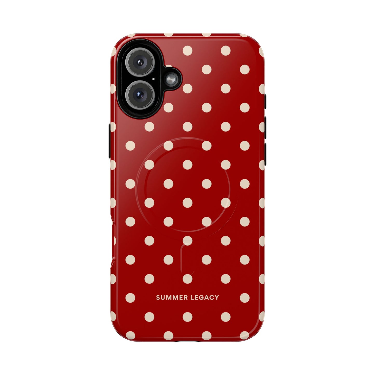 Crimson Polka Dot MagSafe Case