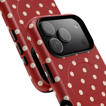 Crimson Polka Dot MagSafe Case