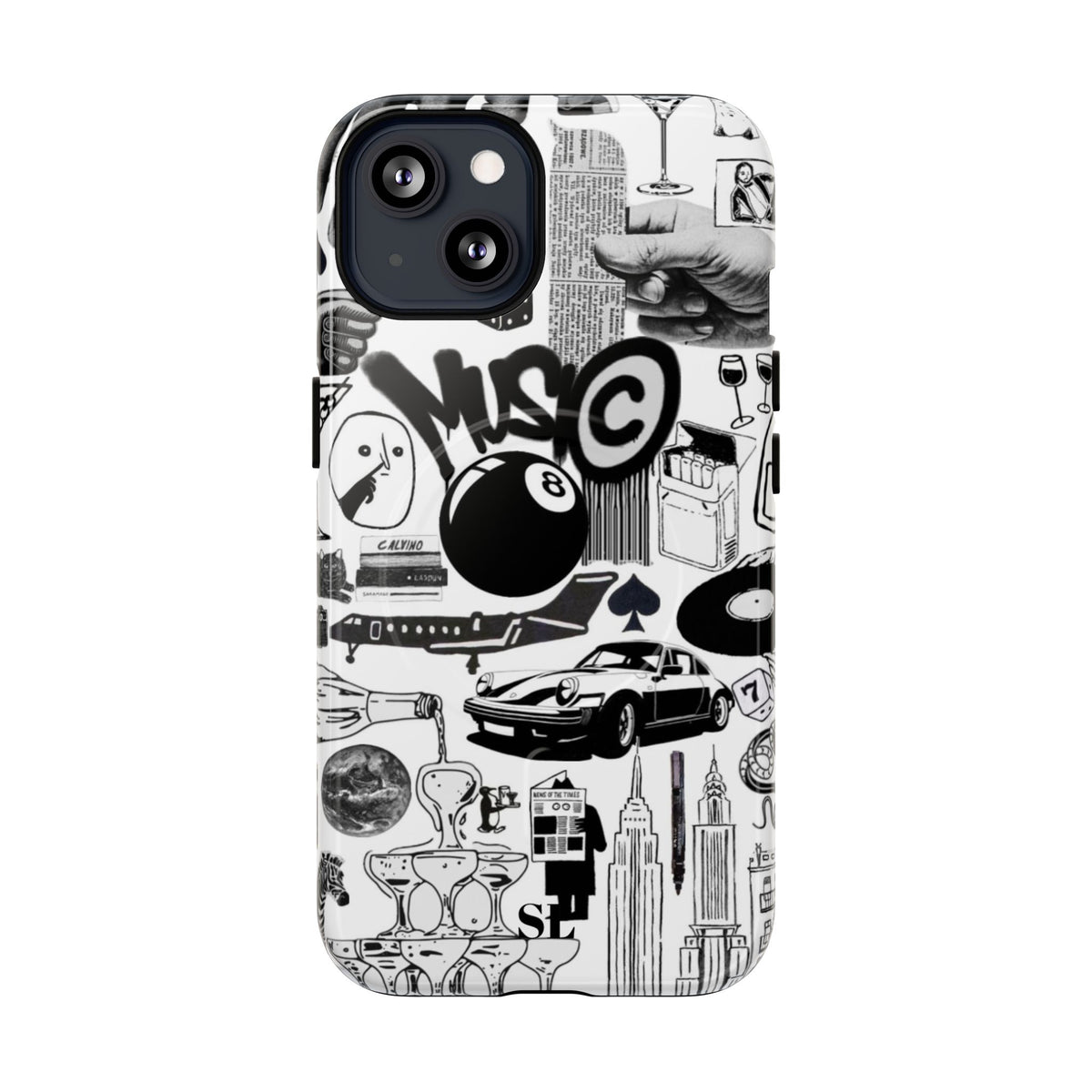 Black and White MagSafe Case