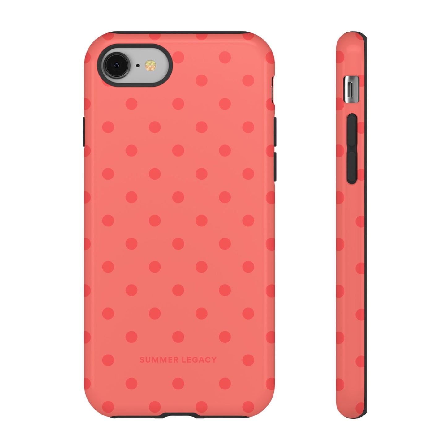 Coral Polka Dot iPhone Case
