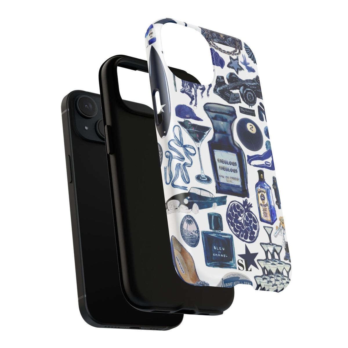 Navy Blue Collage MagSafe Case