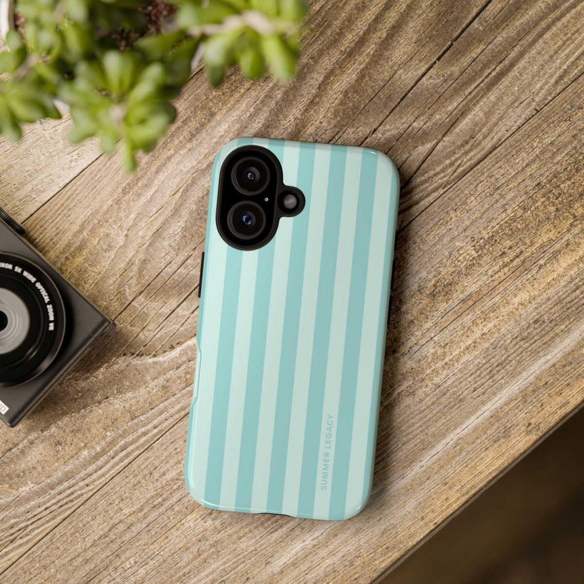 Teal Stripe iPhone Case