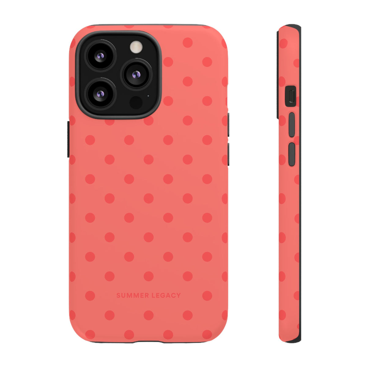 Coral Polka Dot iPhone Case