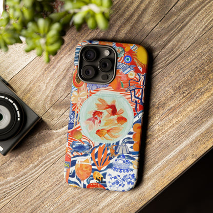 Navy Goldfish Bowl iPhone Case