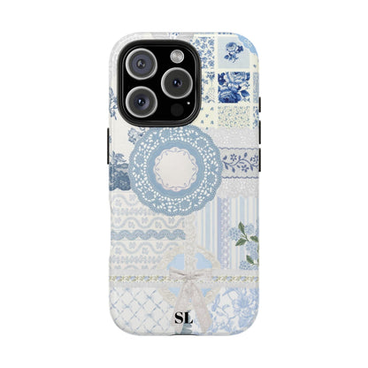 Blue Meadow Patchwork iPhone Case