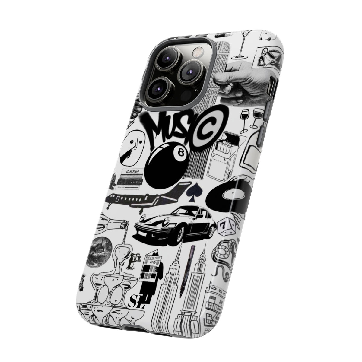 Black and White iPhone Case