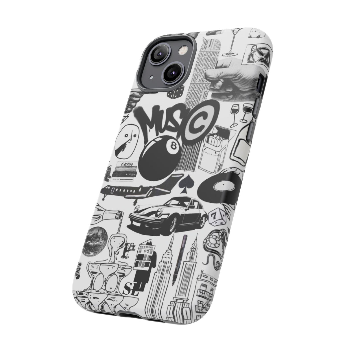 Black and White iPhone Case