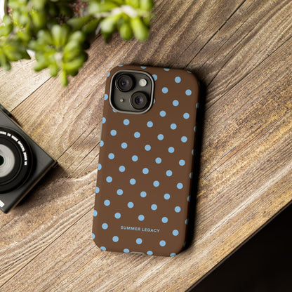 Mocha Polka Dot iPhone Case