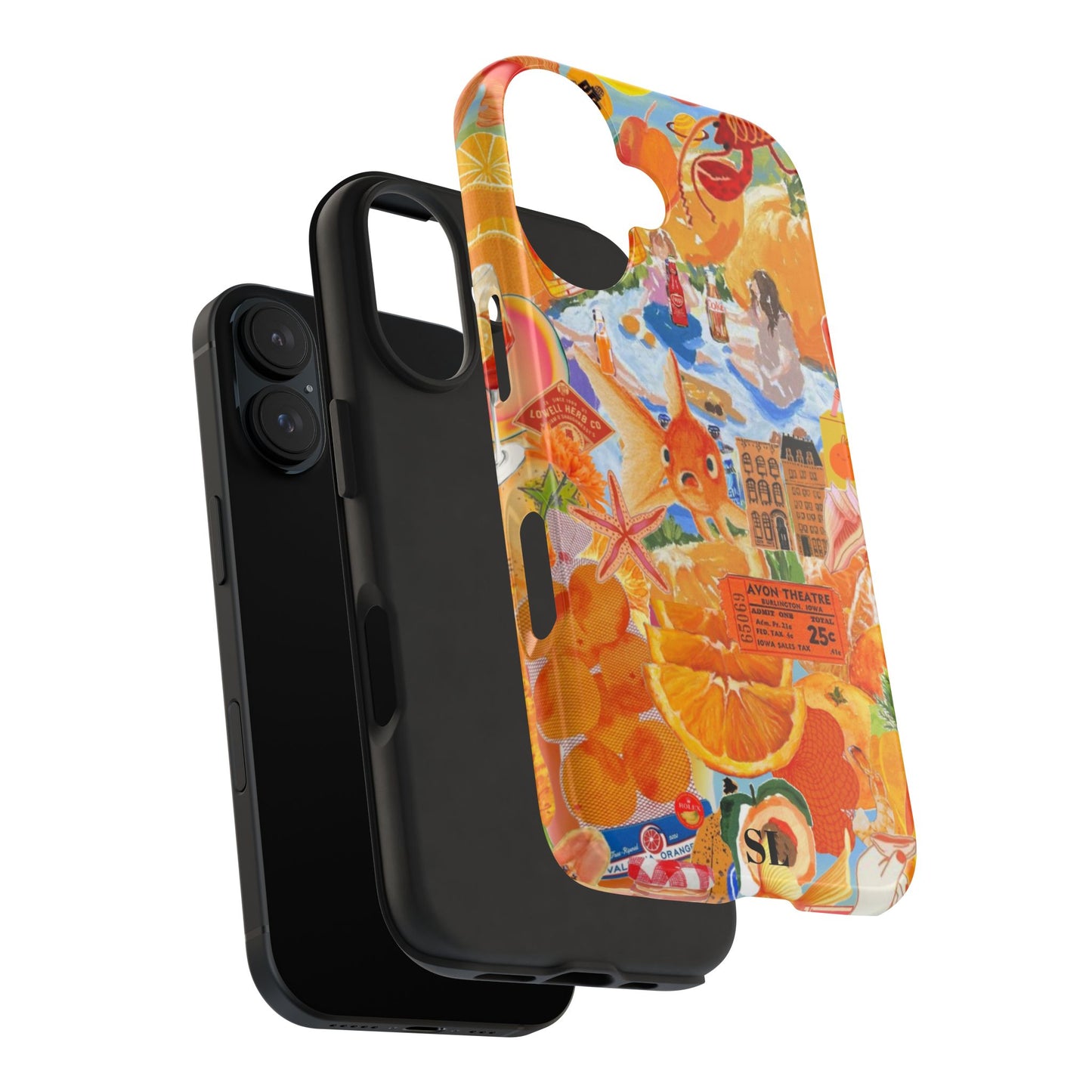 Orange Goldfish Collage iPhone Case