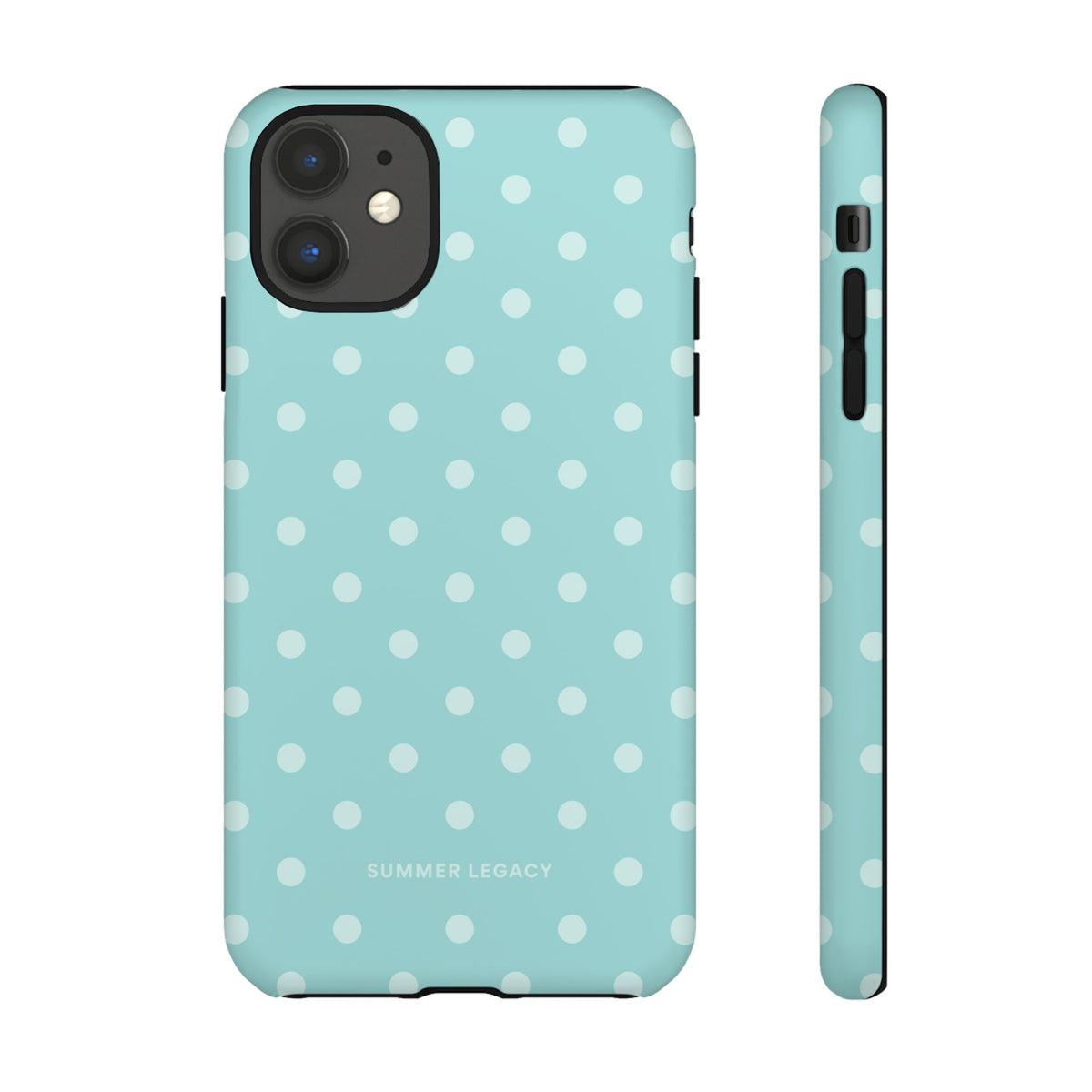 Teal Polka Dot iPhone Case