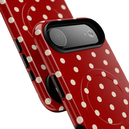 Crimson Polka Dot MagSafe Case