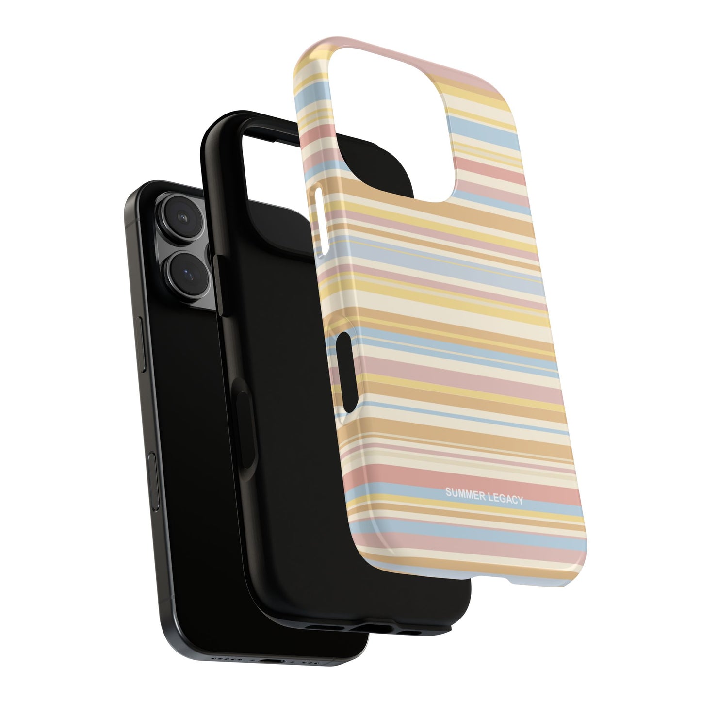 Lychee Multi-stripe iPhone Case