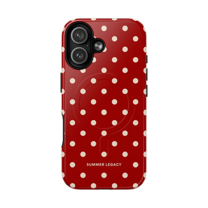 Crimson Polka Dot MagSafe Case
