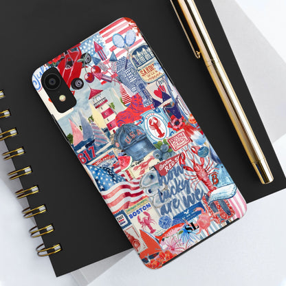 Red, White & Blue iPhone Case