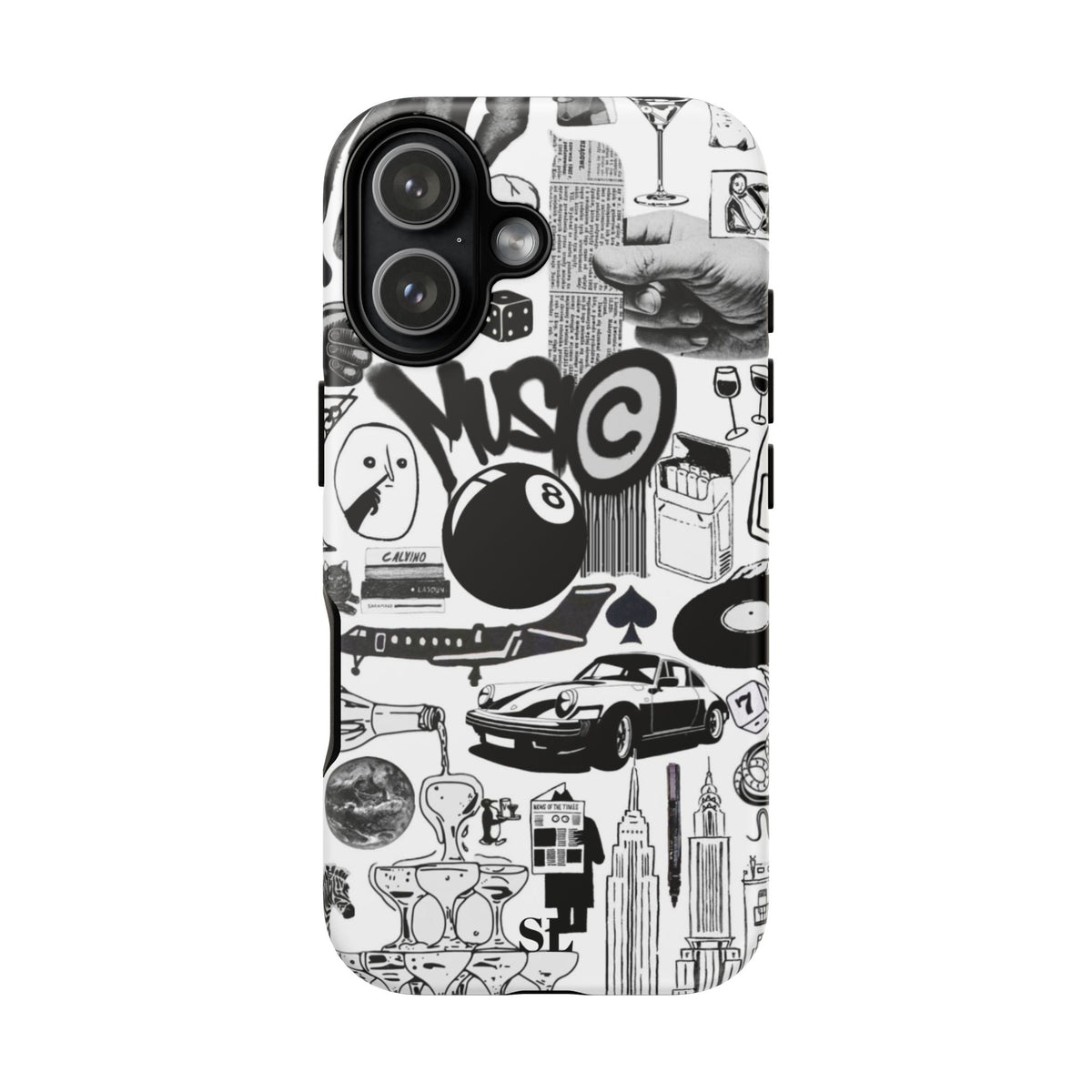 Black and White iPhone Case
