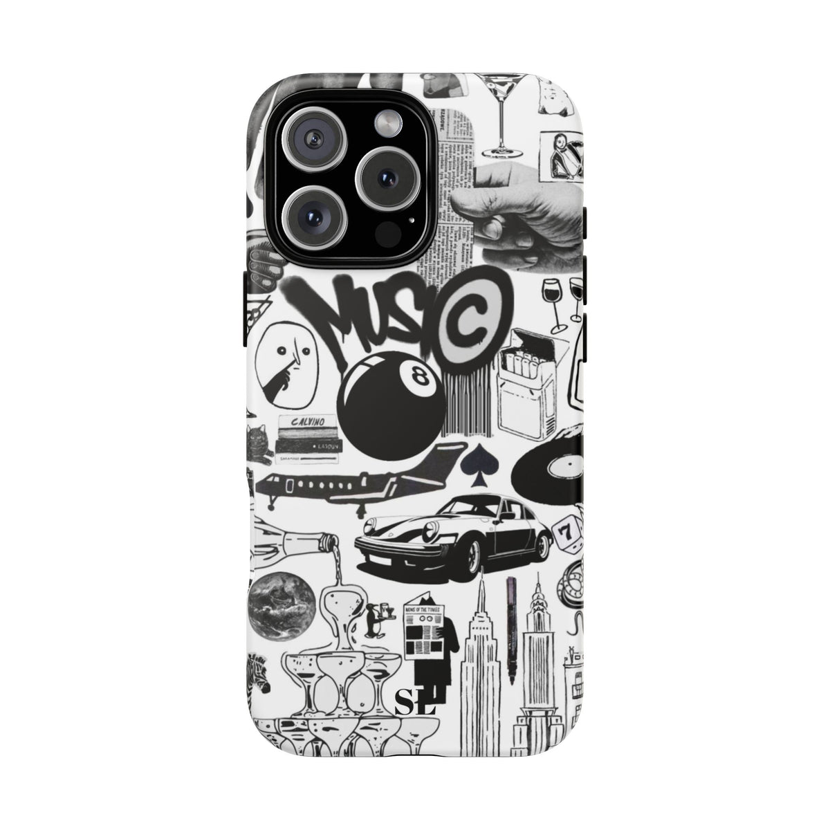 Black and White iPhone Case
