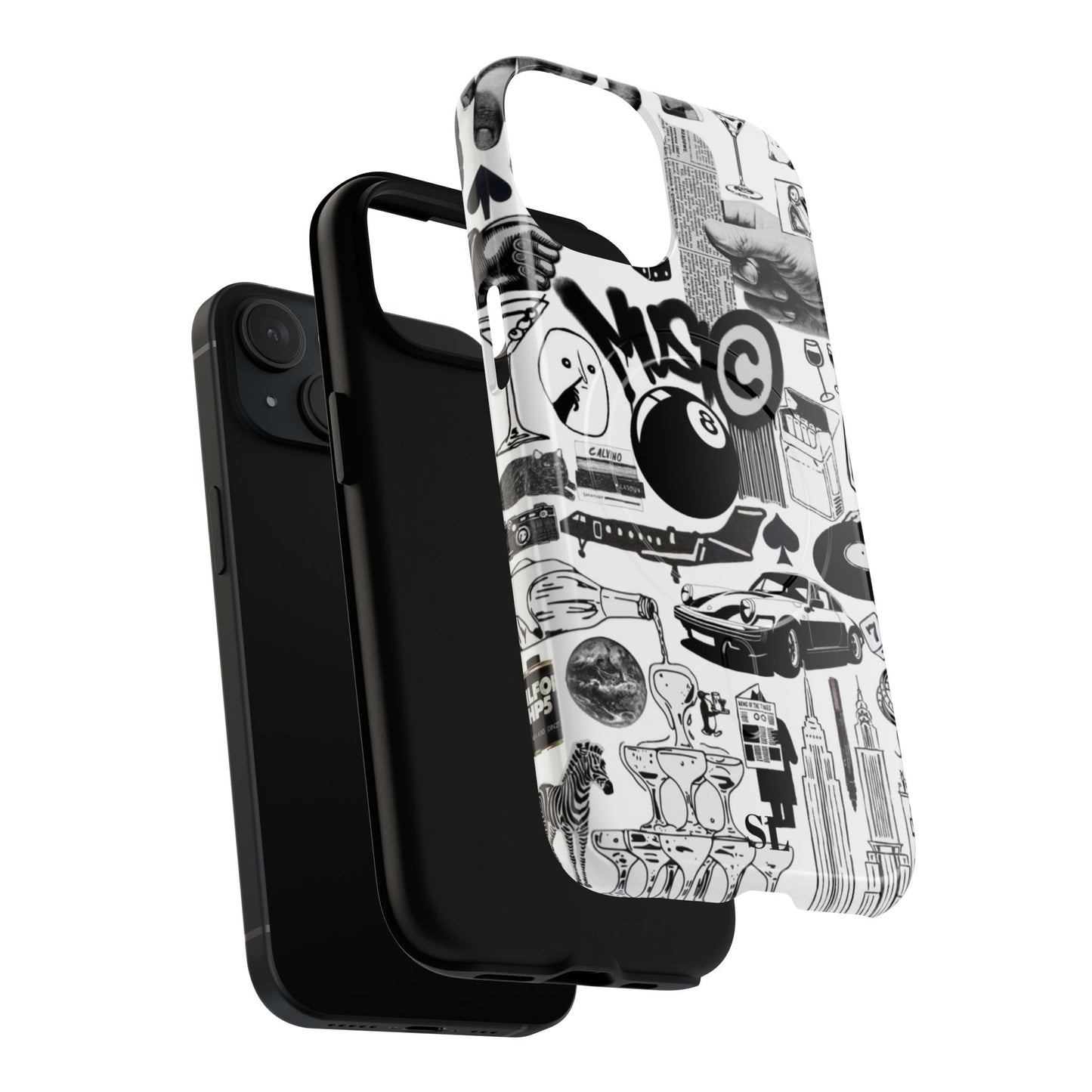 Black and White MagSafe Case