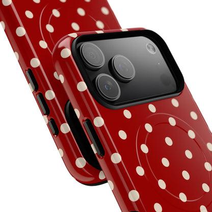 Crimson Polka Dot MagSafe Case