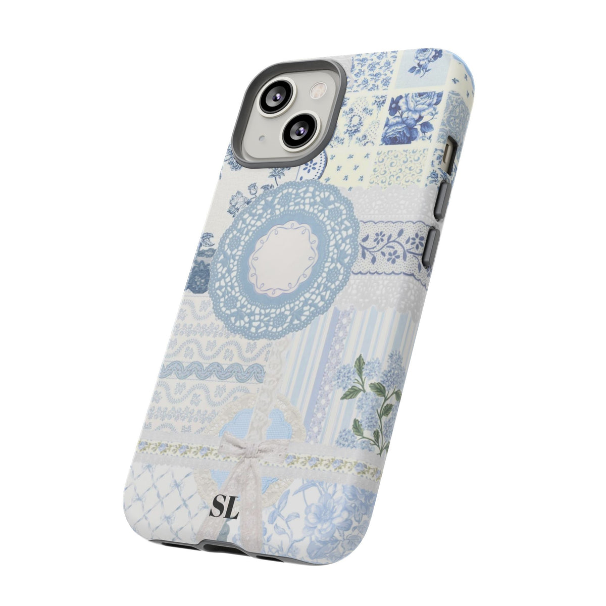 Blue Meadow Patchwork iPhone Case