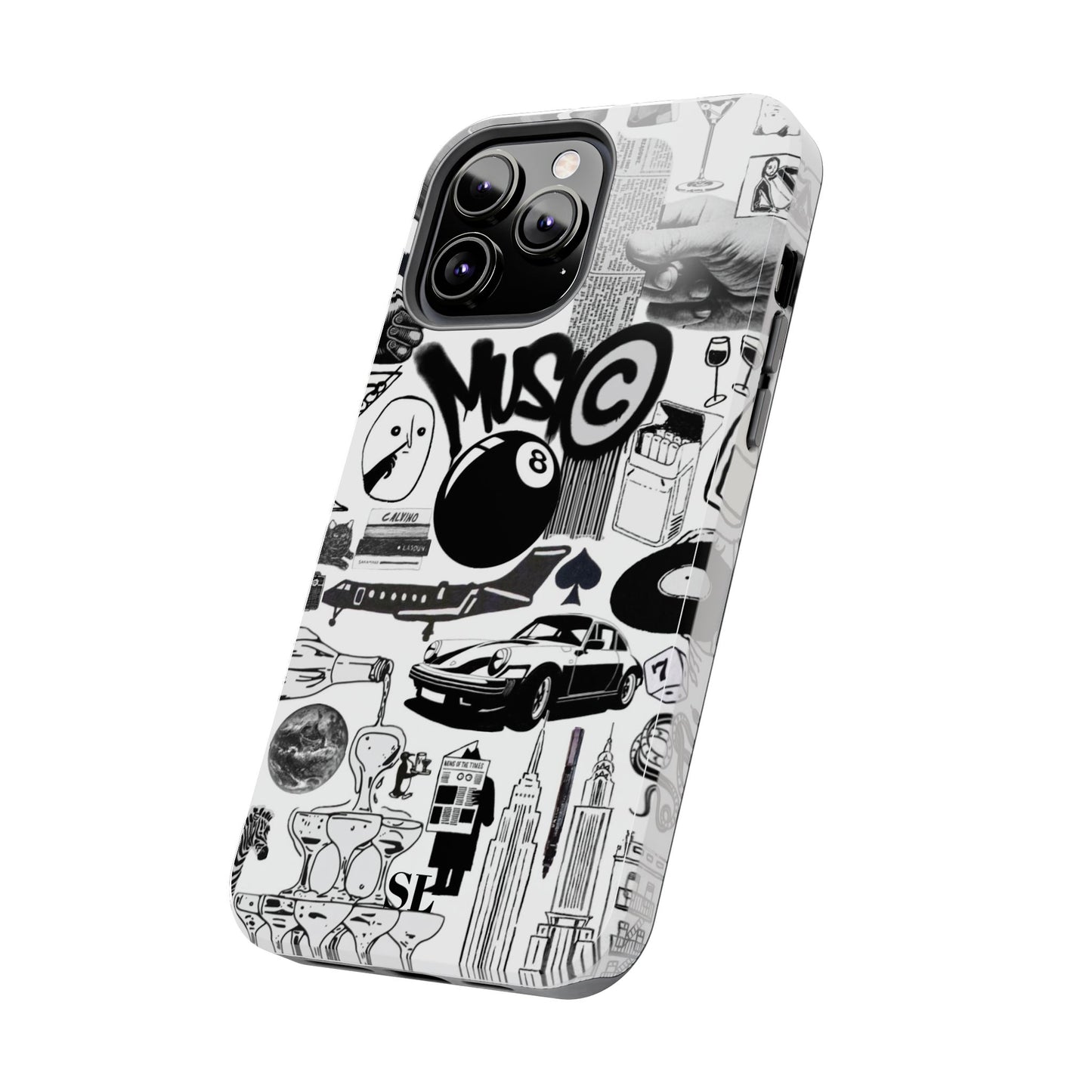 Black and White Collage iPhone Case