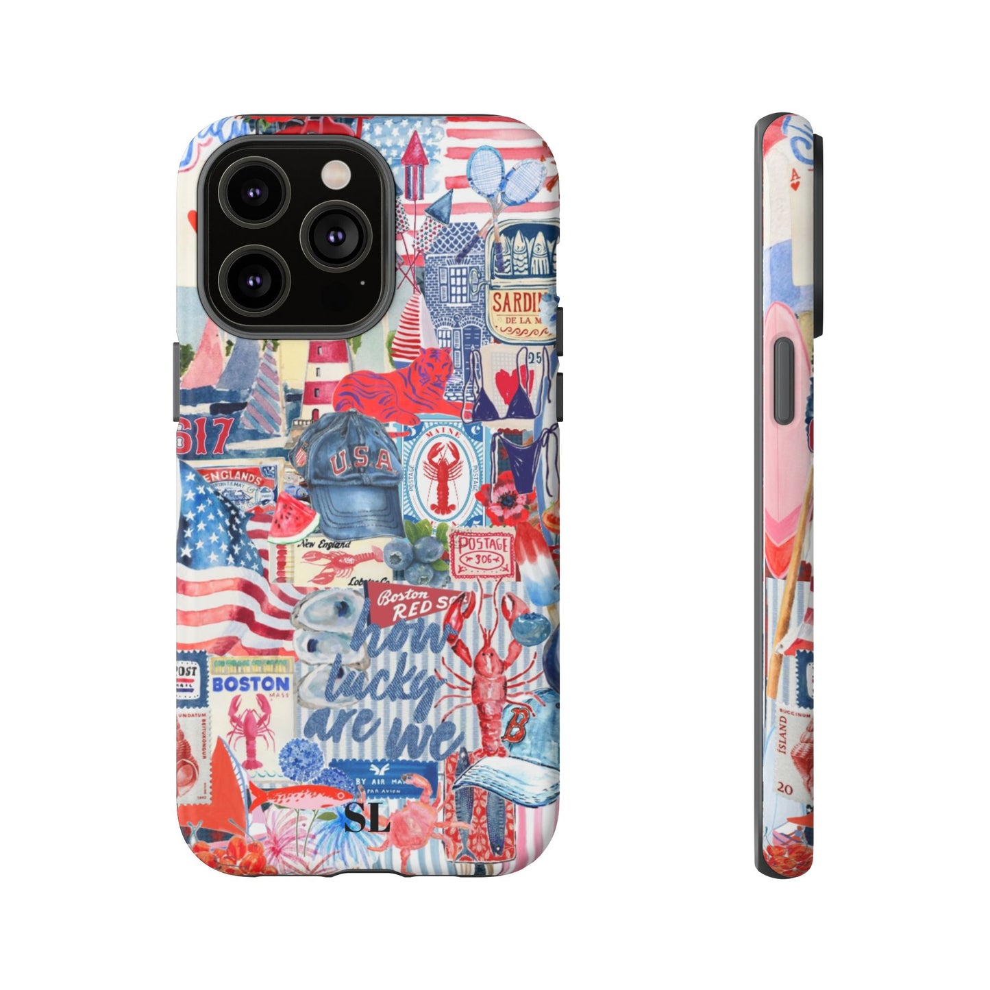 Red, White & Blue iPhone Case